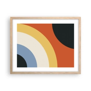 Poster in light oak frame - Towards Each Other - 50x40 cm