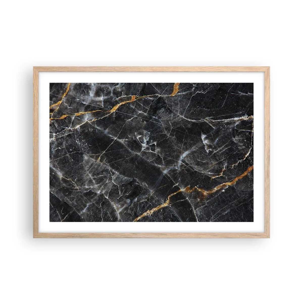 Poster in light oak frame - Interior Life of a Stone - 70x50 cm