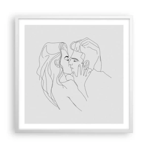 Poster in white frmae - With the Same Line - 60x60 cm