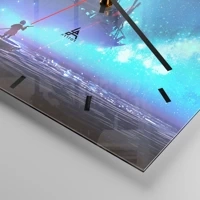 Clock face with lines