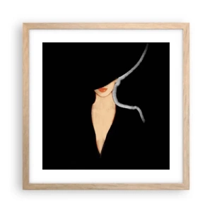 Poster in light oak frame - Elegance and Style - 40x40 cm