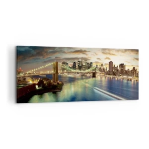 Canvas picture - Starry Night over Manhattan - 100x40 cm