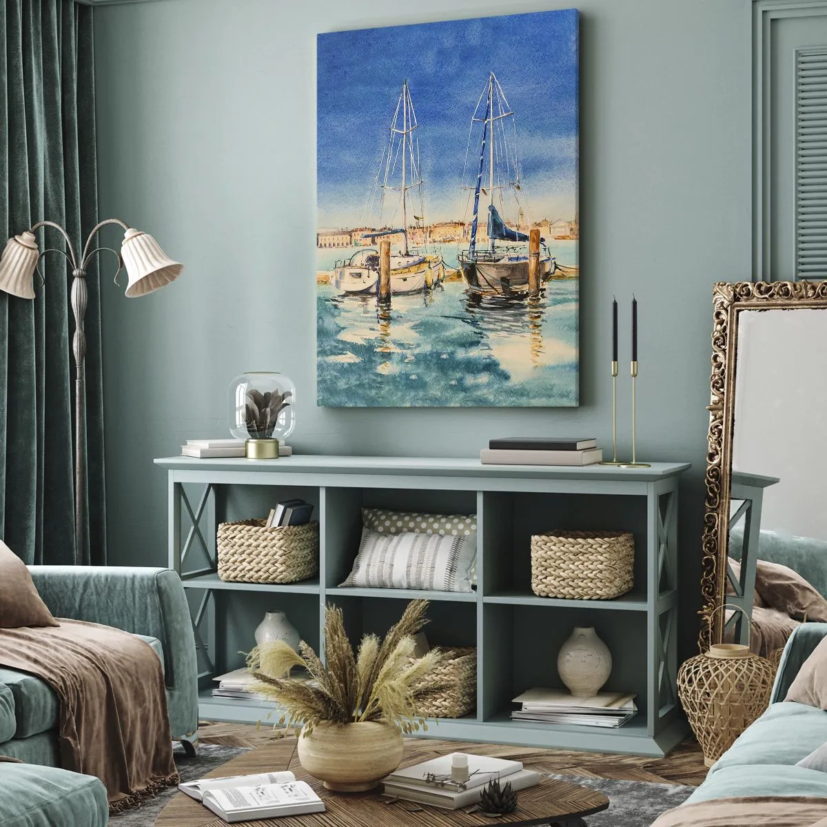 Canvas picture - Sunny Lagoon - 45x80 cm