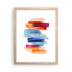 Poster in light oak frame - Up and Down - 30x40 cm