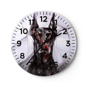 Wall clock - Clock on glass - Born to Nobility - 40x40 cm