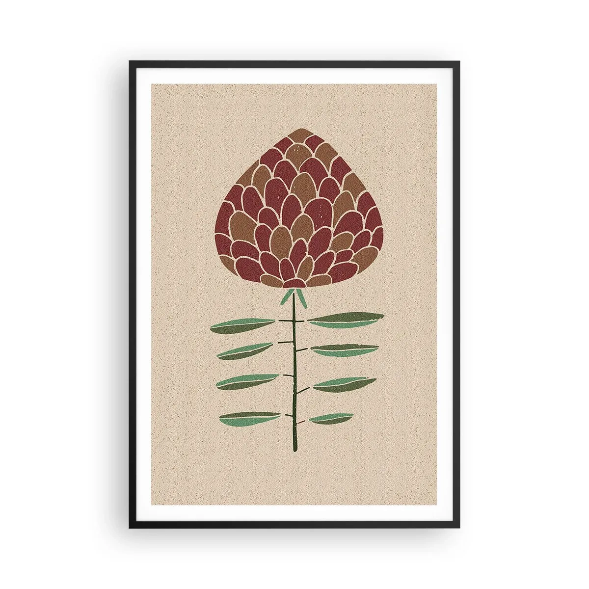 Poster in black frame - Like a Big Pine Cone - 70x100 cm