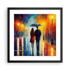 Poster in black frame - Together - Colourful Night - 40x40 cm