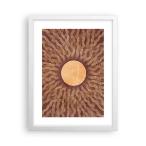 Poster in white frmae - Sun Icon - 30x40 cm