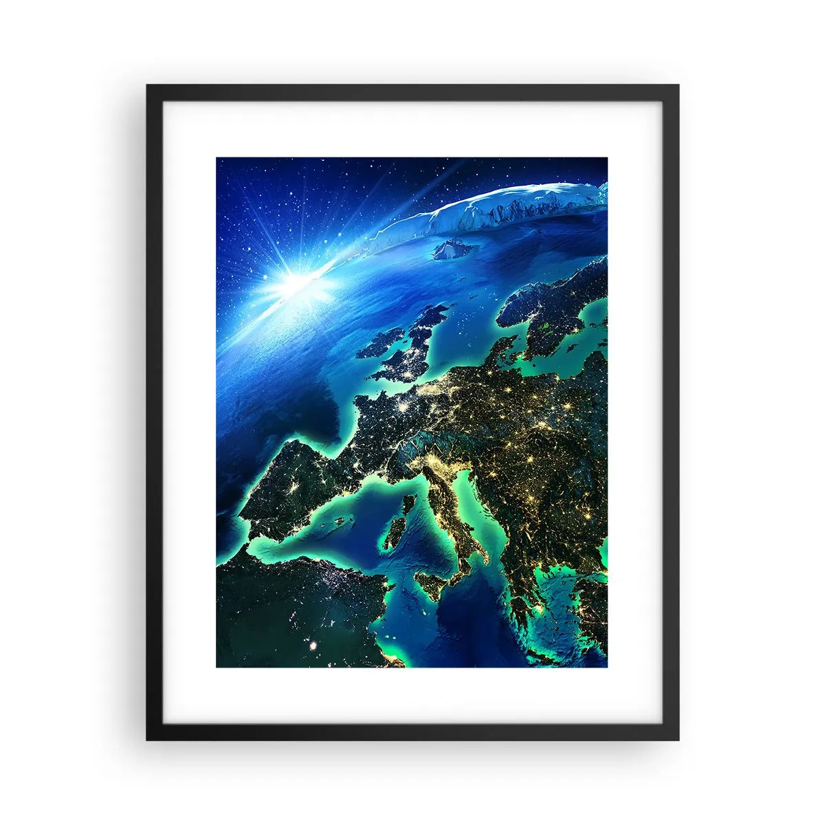 Poster in black frame - Sparkling Europe - 40x50 cm