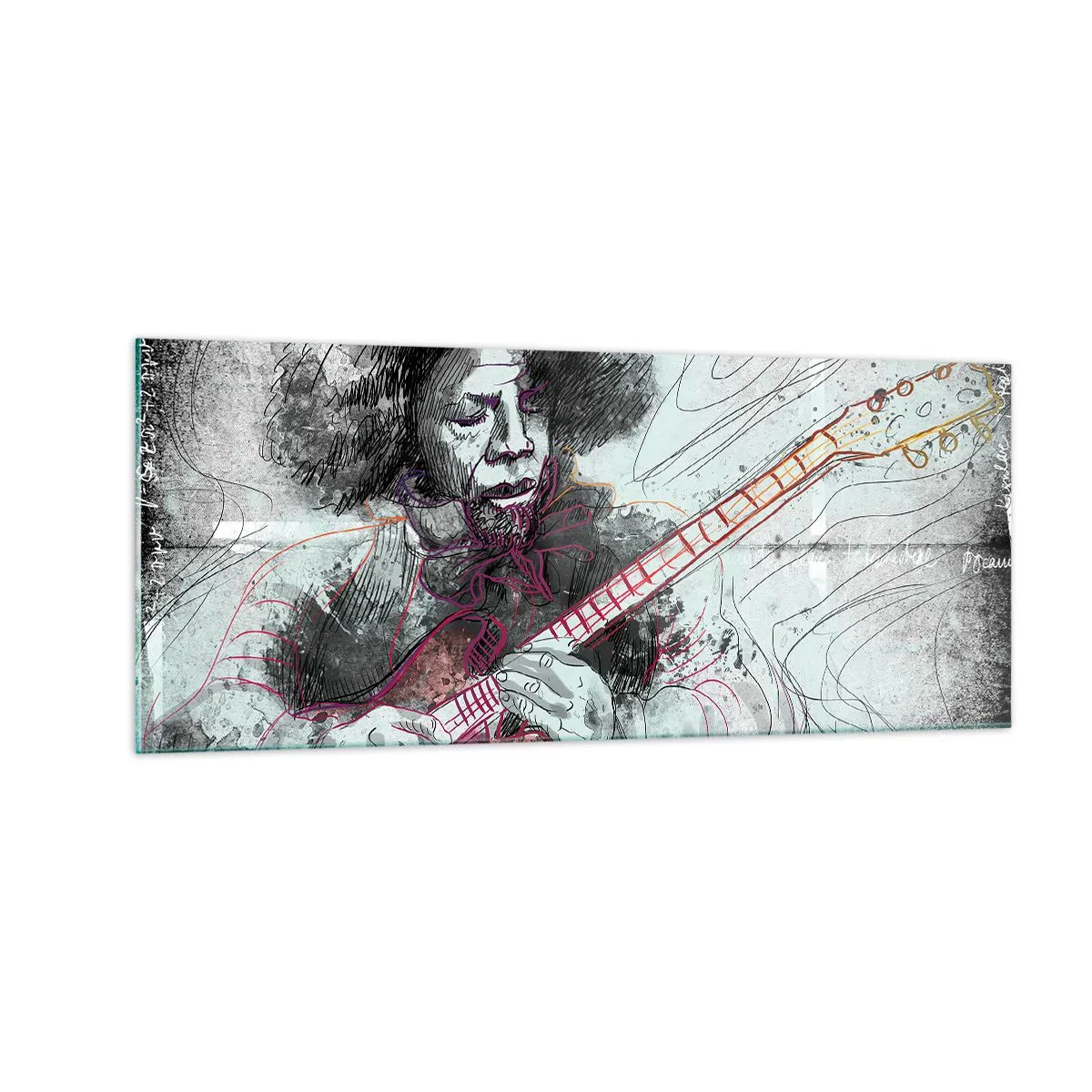 Glass picture - On the Waves of Music - 100x40 cm