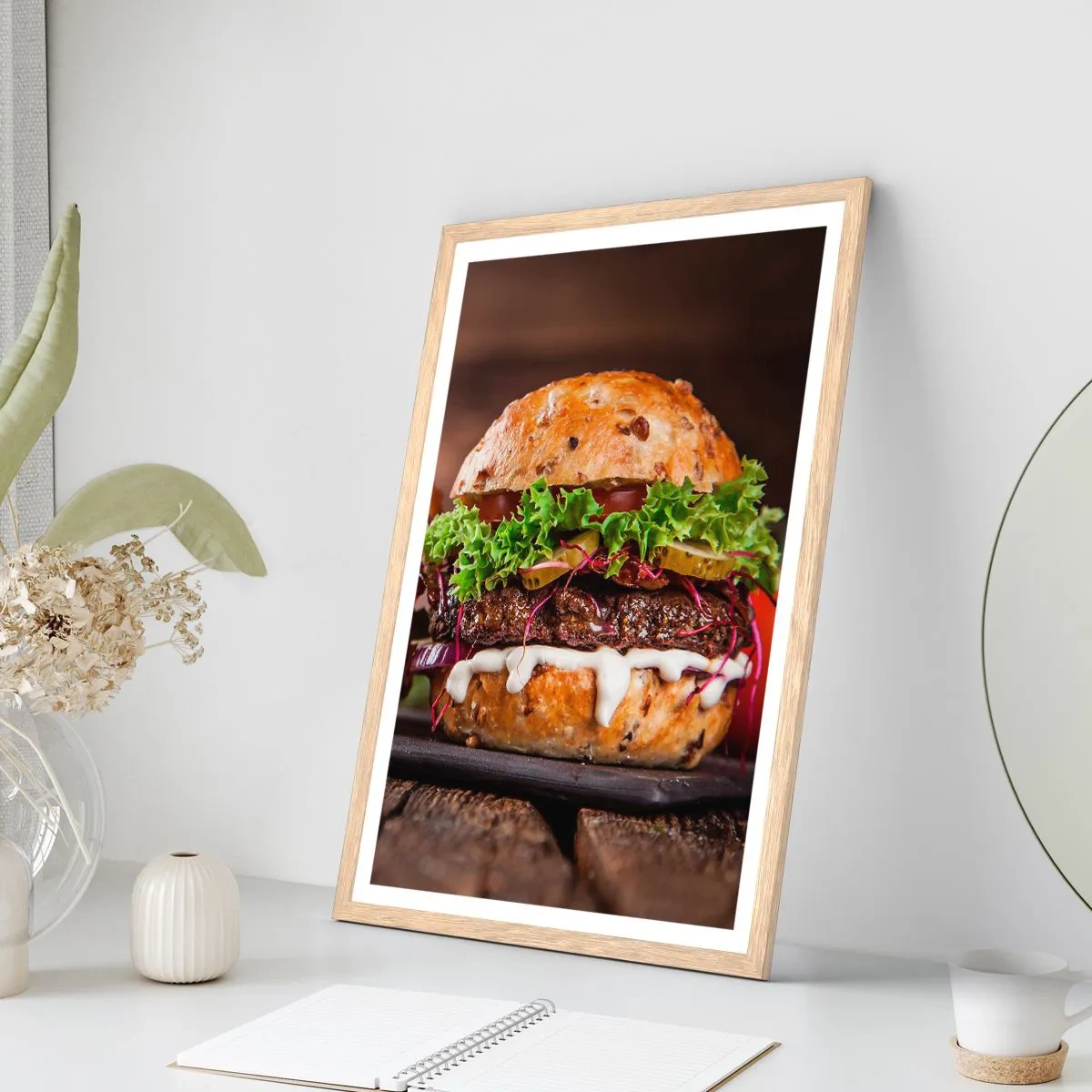 Poster in light oak frame - American Dream - 70x100 cm