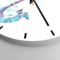 Clock face with lines