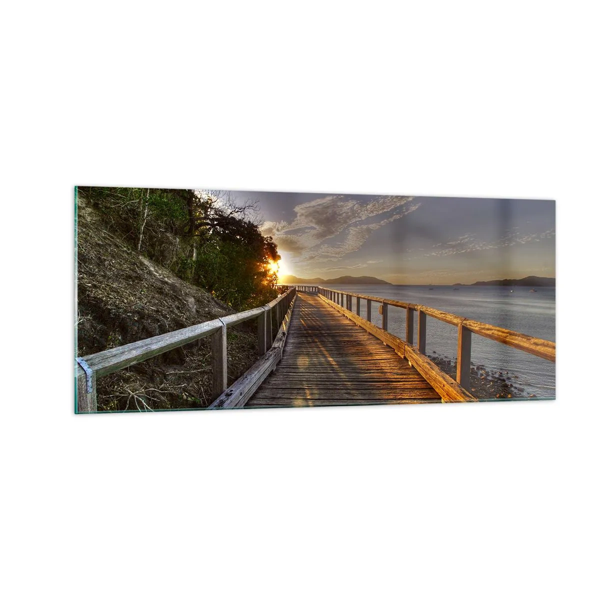 Glass picture - Walking towards the Sun - 100x40 cm