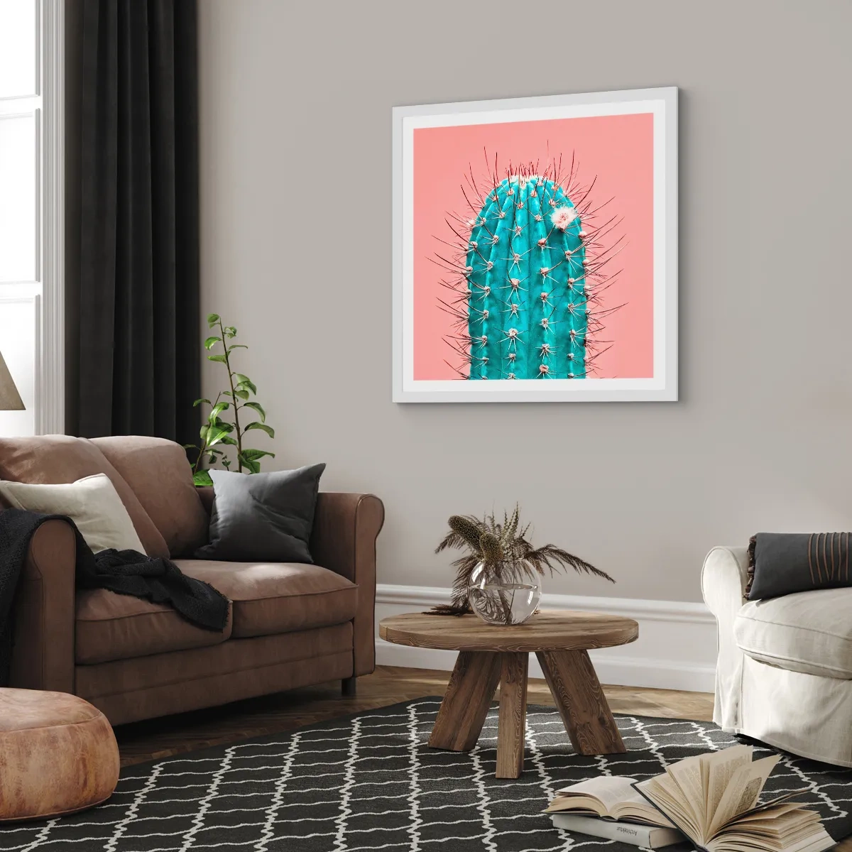 Poster in white frmae - Just Look - 50x50 cm