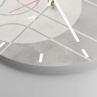 Clock face with lines