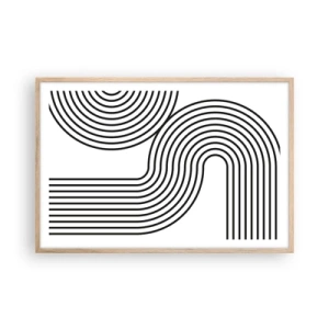 Poster in light oak frame - On the Curve - 91x61 cm