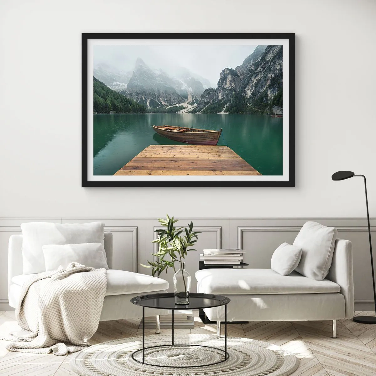 Poster in black frame - Boat Found Solitude - 100x70 cm