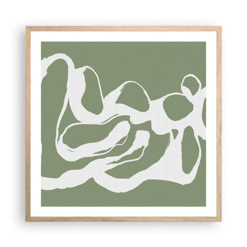 Poster in light oak frame - The Call of Space - 60x60 cm