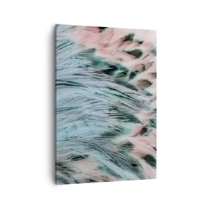 Canvas picture - Sapphire and Pink Feathers - 50x70 cm