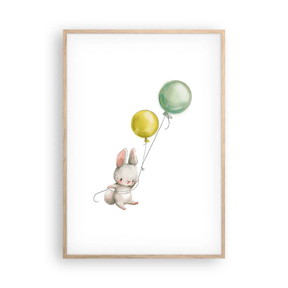 Poster in light oak frame - I Will Fly Too! - 70x100 cm