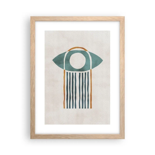 Poster in light oak frame - Signs and Rituals - 30x40 cm