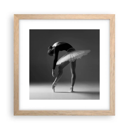 Poster in light oak frame - Belle Ballet Dancer - 30x30 cm