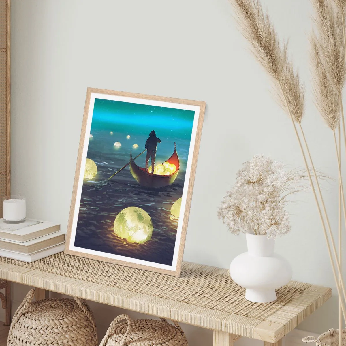 Poster in light oak frame - Things that Philosophers Did Not Dream About - 50x70 cm