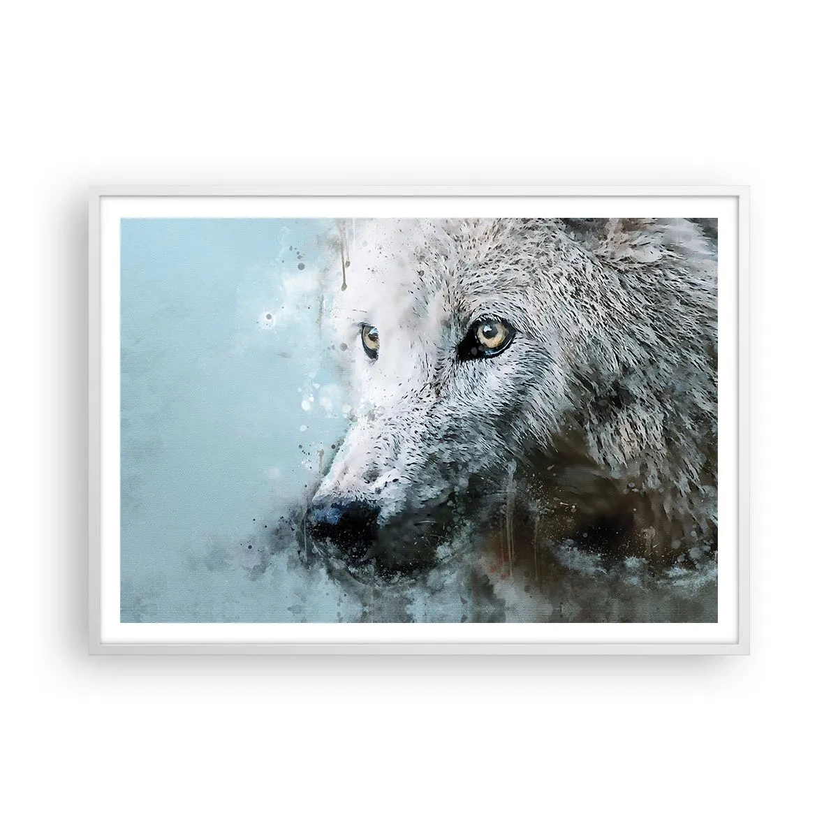 Poster in white frmae - Meet Wolf Soul - 100x70 cm
