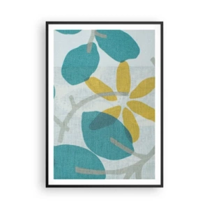 Poster in black frame - Among Azure Leaves - 70x100 cm