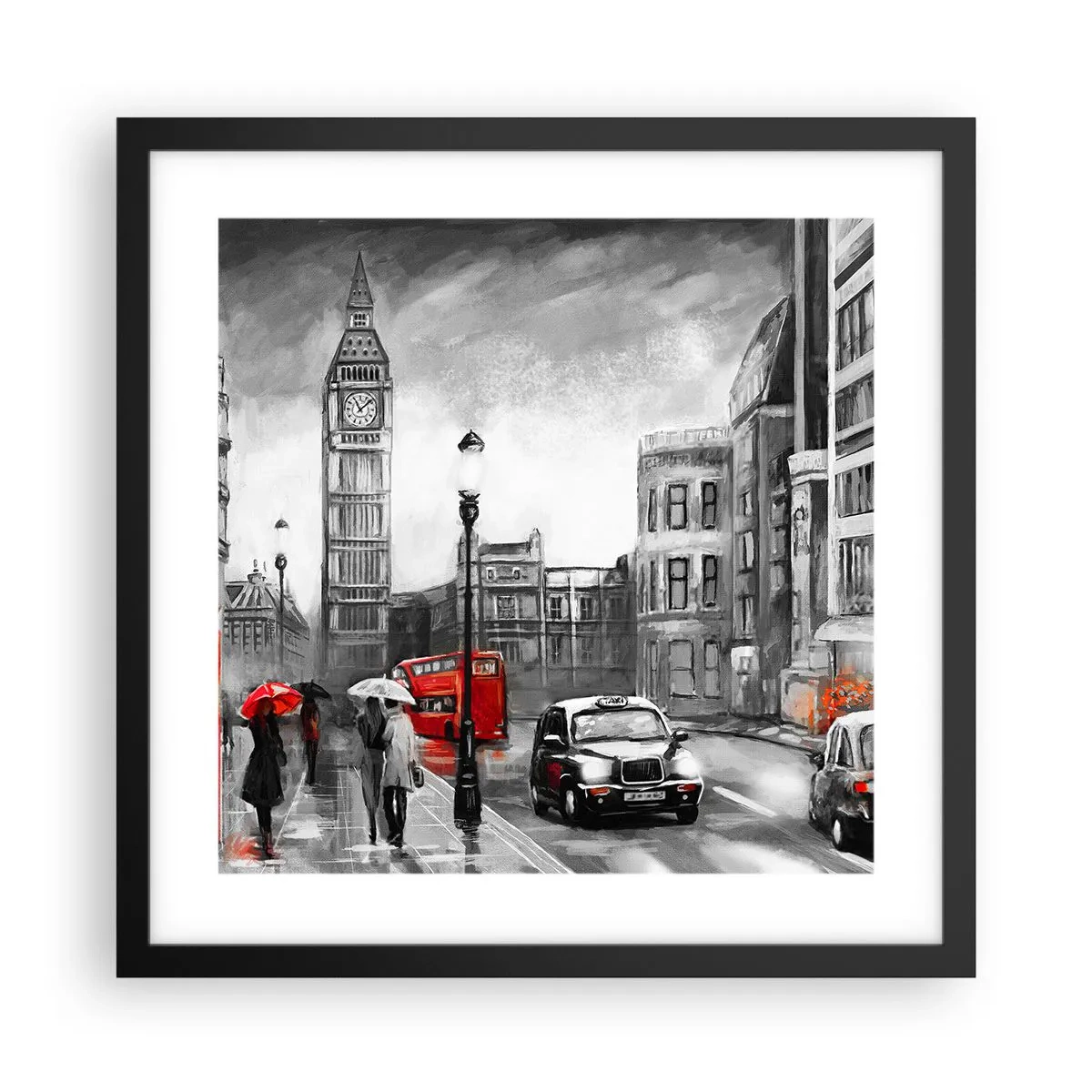 Poster in black frame - Not Such a Grey City - 40x40 cm