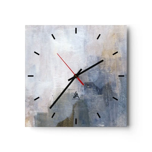 Wall clock - Clock on glass - Tones and Chords of Colours - 30x30 cm
