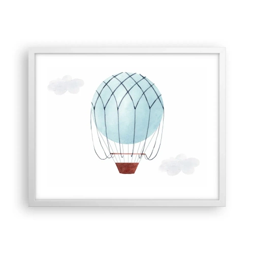 Poster in white frmae - All in the Clouds - 50x40 cm