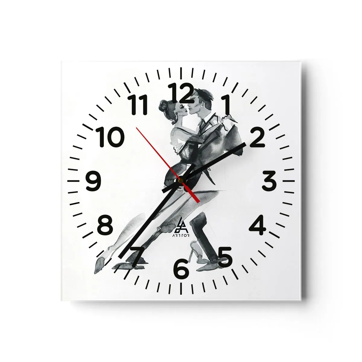 Wall clock - Clock on glass - In One Rhythm - 30x30 cm