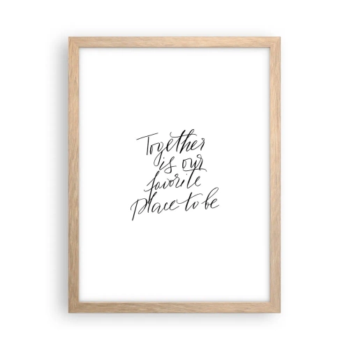Poster in light oak frame - Do You Also Feel This? - 30x40 cm