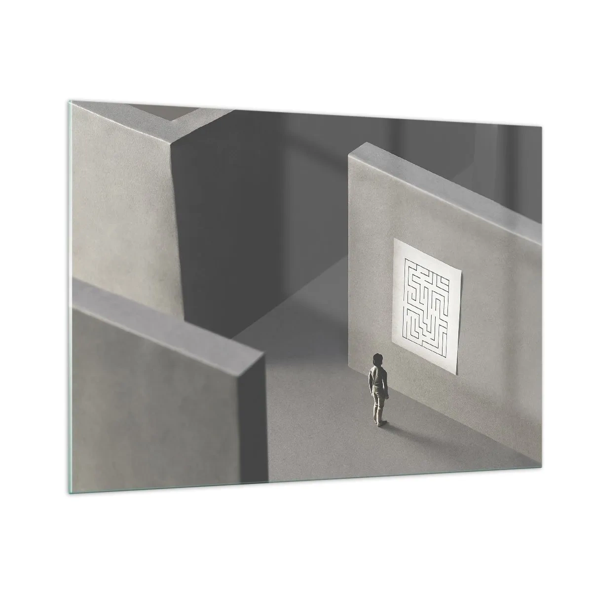 Glass picture - But Where Am I? - 100x70 cm