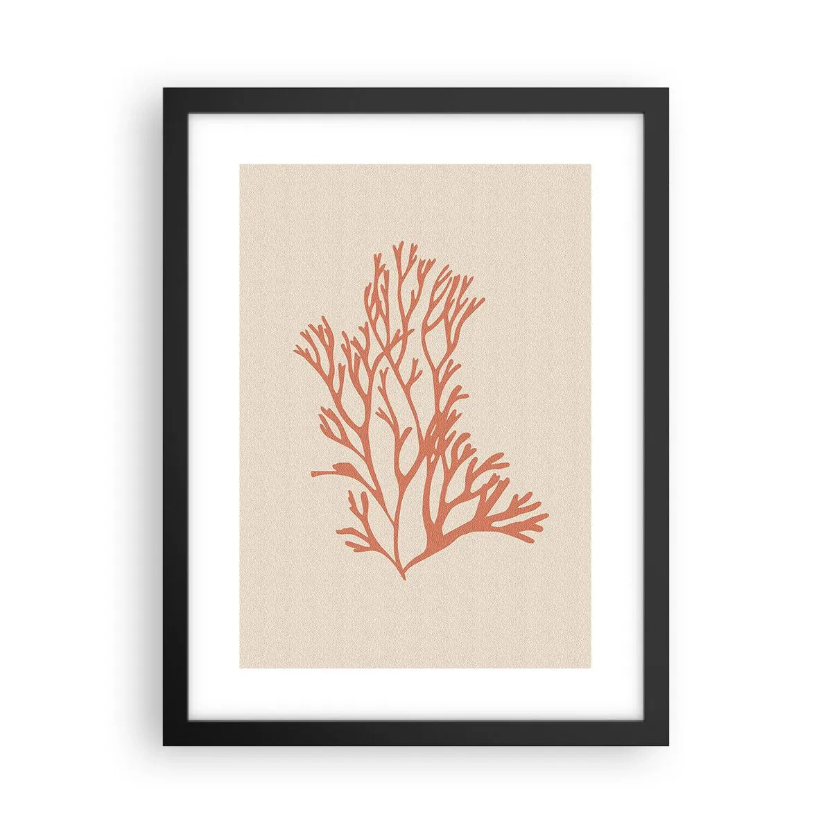 Poster in black frame - Coral Filigree - 30x40 cm