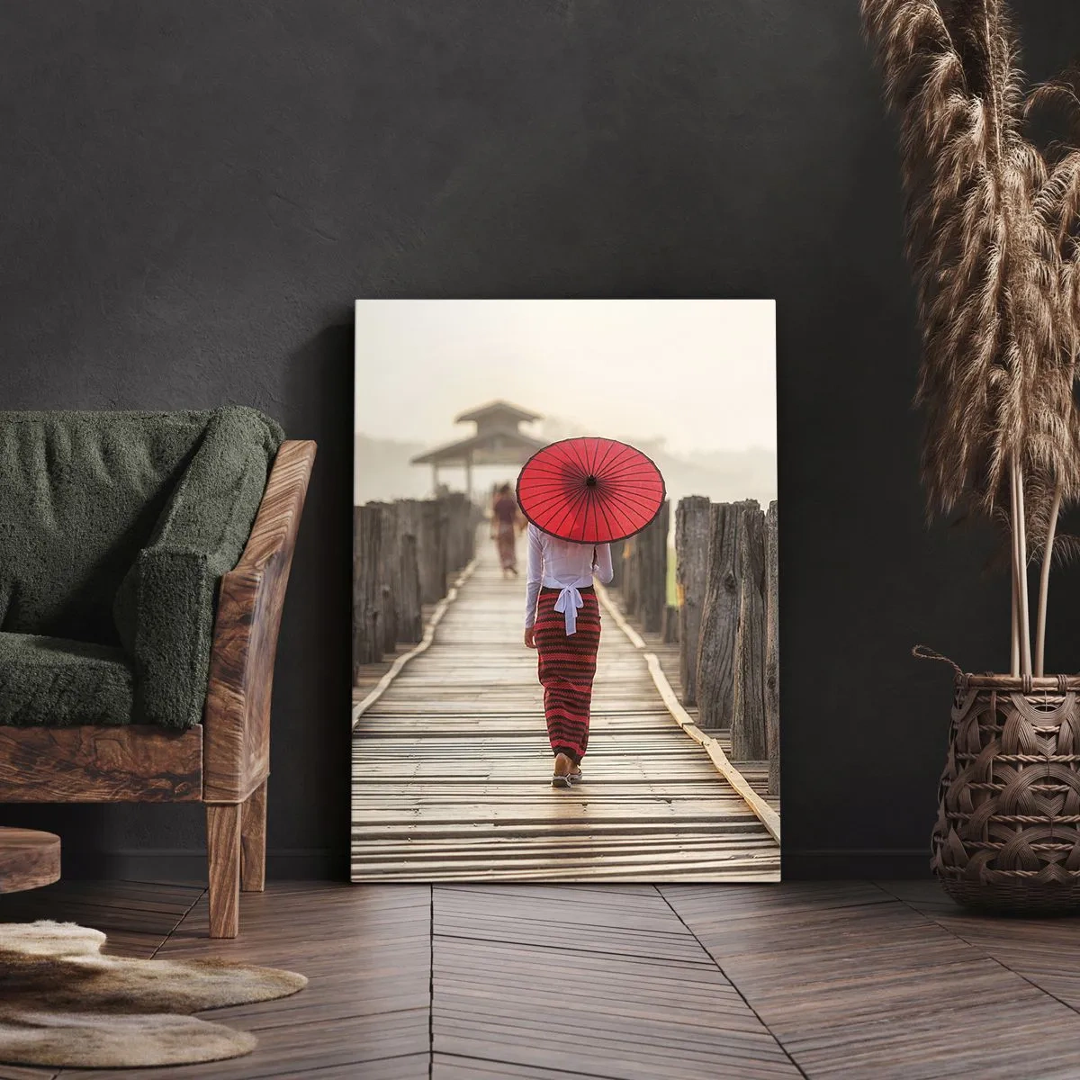 Canvas picture - On an Old Bridge - 50x70 cm