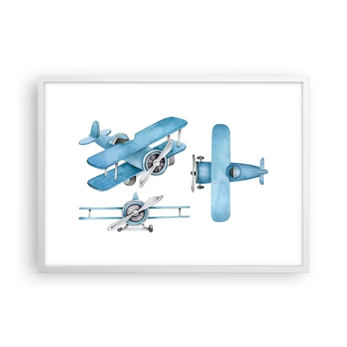 Poster in white frmae - Born Winner - 70x50 cm