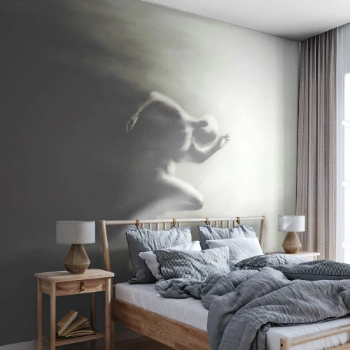 Photo Wallpaper Standard Eco - A dynamic silhouette of a man in motion, captured abstractly - 100x70cm - Unstoppable - Modern wall decoration for the living room and bedroom ARTTOR