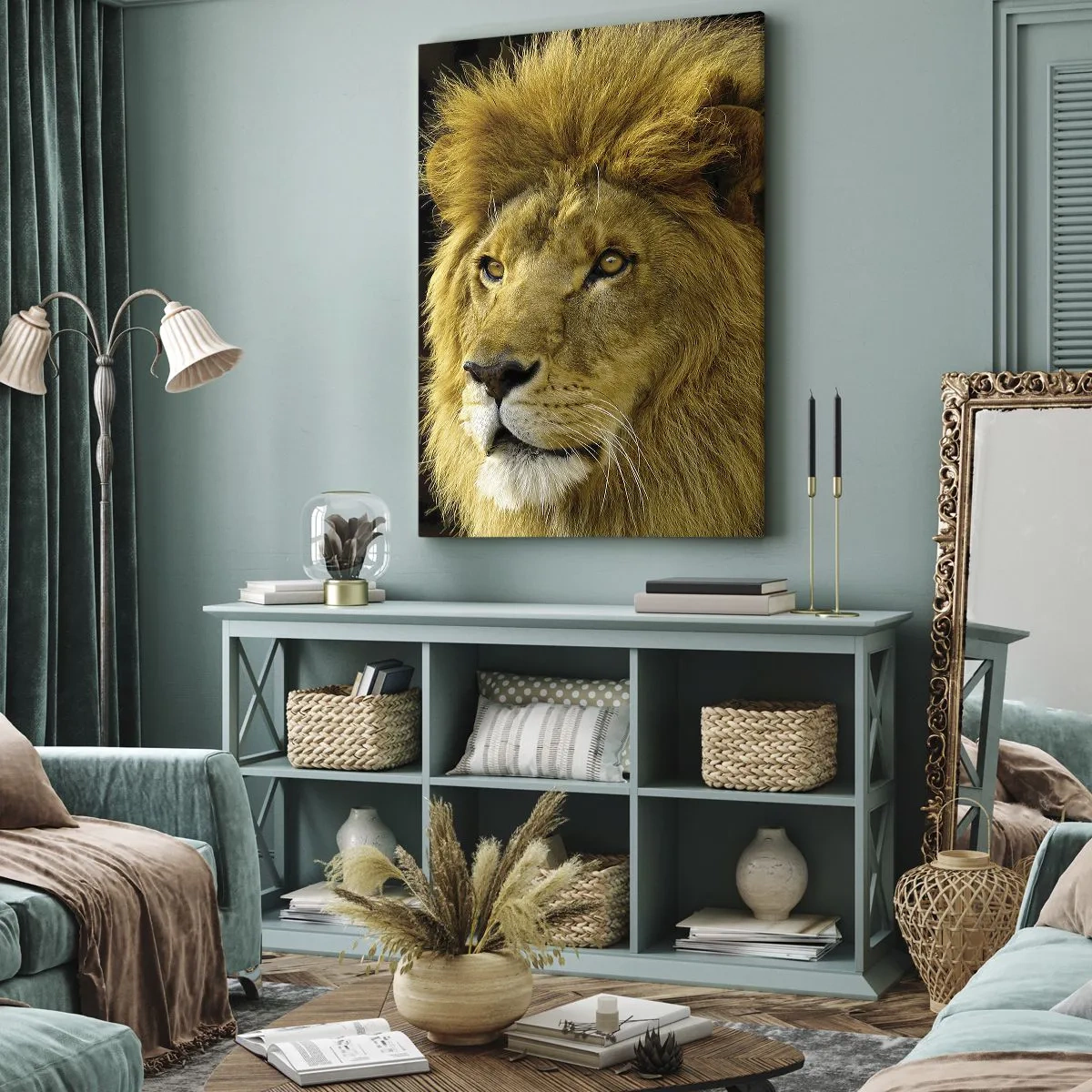 Canvas picture - Portrait of a King - 45x80 cm