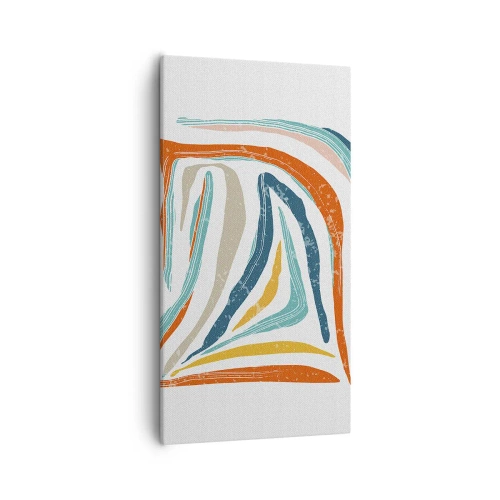 Canvas picture - Abstract with a Friendly Smile - 55x100 cm