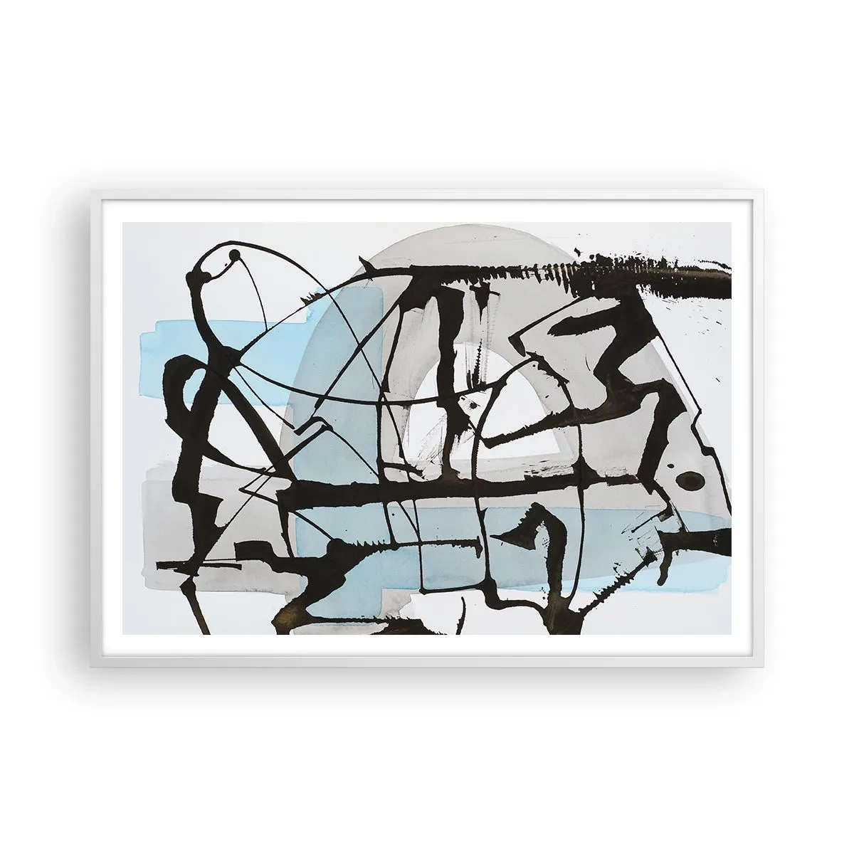 Poster in white frmae - After All Blue - 100x70 cm