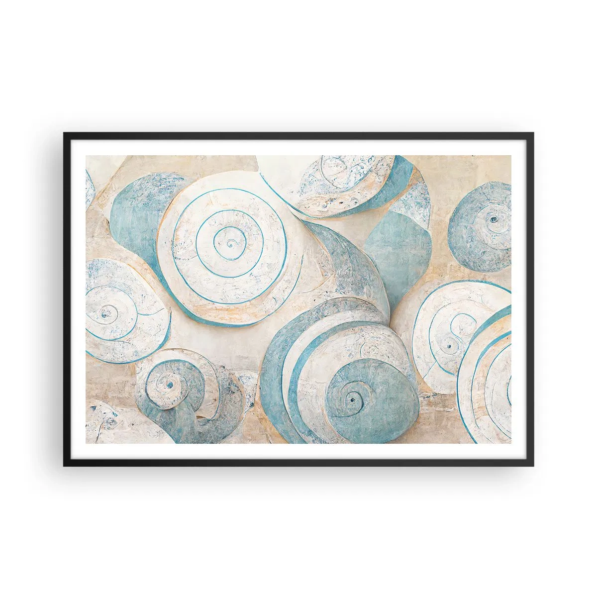 Poster in black frame - What Does a Shell Hide? - 100x70 cm