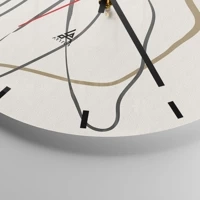 Clock face with lines