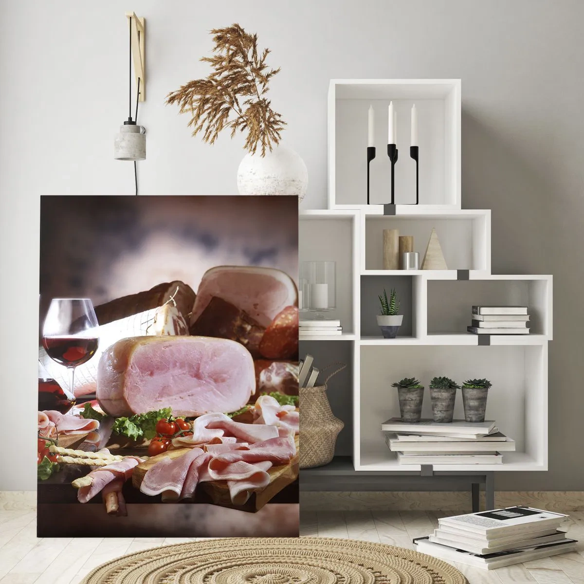 Glass picture - Culinary Dream with a Decanter - 80x120 cm