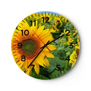 Wall clock - Clock on glass - Hundreds of the Suns - 40x40 cm