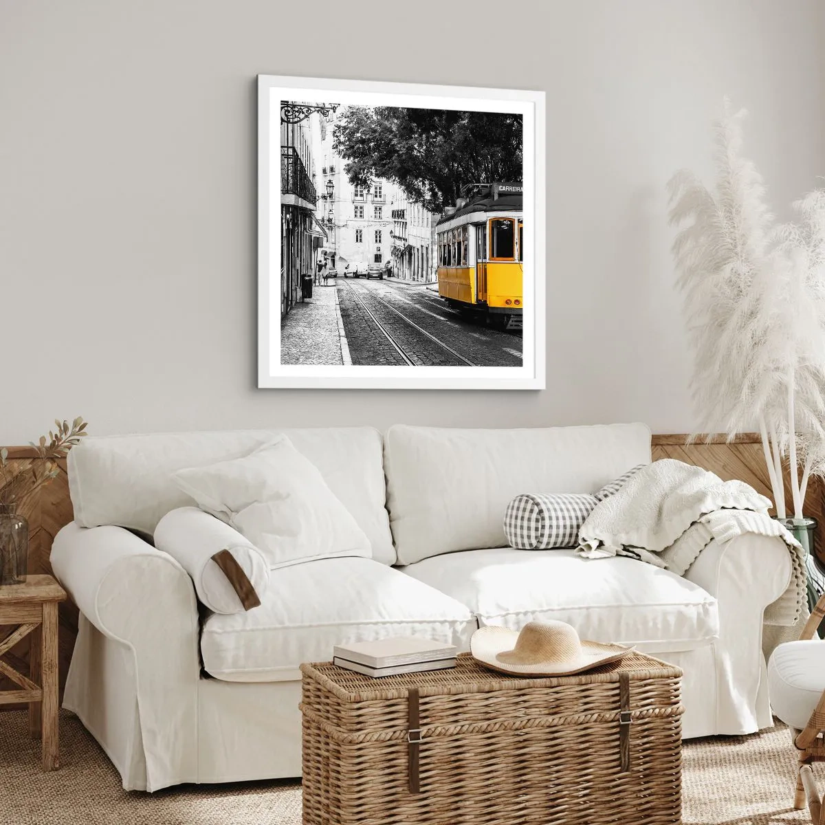 Poster in white frmae - With Fado in the Background - 30x30 cm