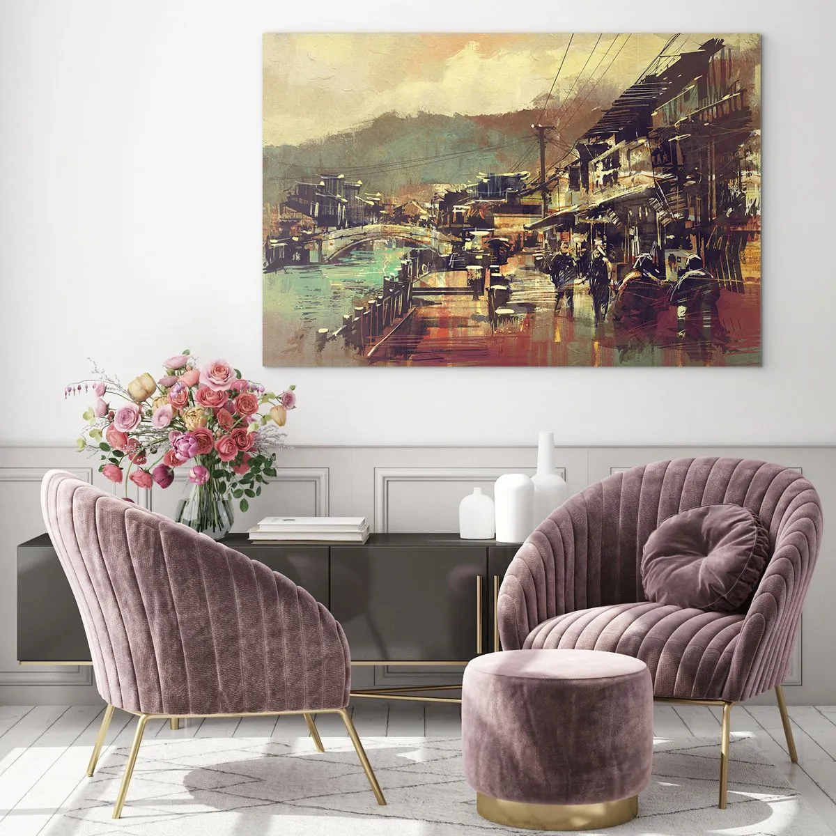 Glass picture - Life As a Abundance of Greyness - 120x80 cm