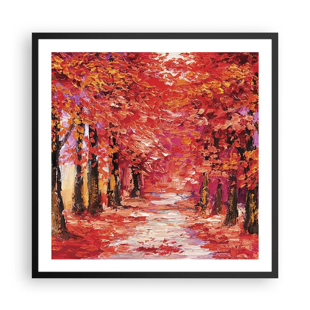 Poster in black frame - Autumnal Impression - 60x60 cm