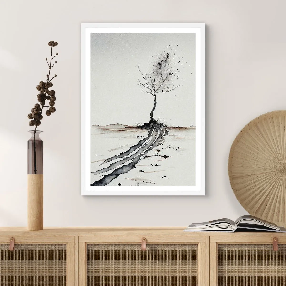 Poster in white frmae - Winter Melancholy - 70x100 cm
